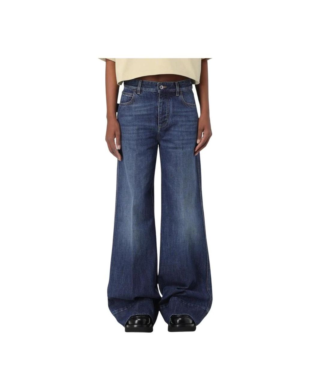 Bottega Veneta Blue Wide Jeans