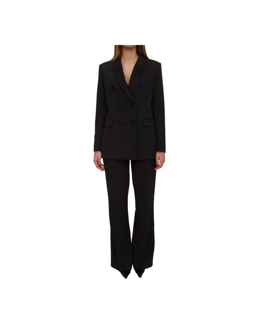 Elisabetta Franchi Black Wide Trousers