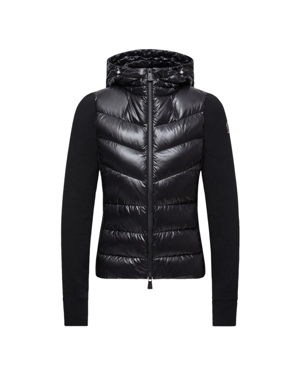 Moncler Grenoble Gewatteerde Zip-Up Hoodie in het Black