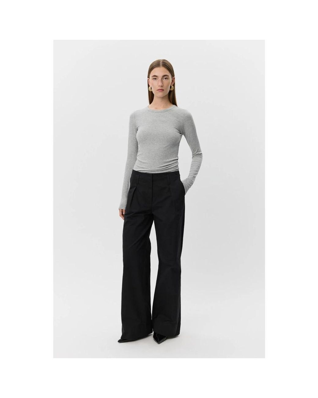 Wide Trousers Sofie Schnoor de color Black