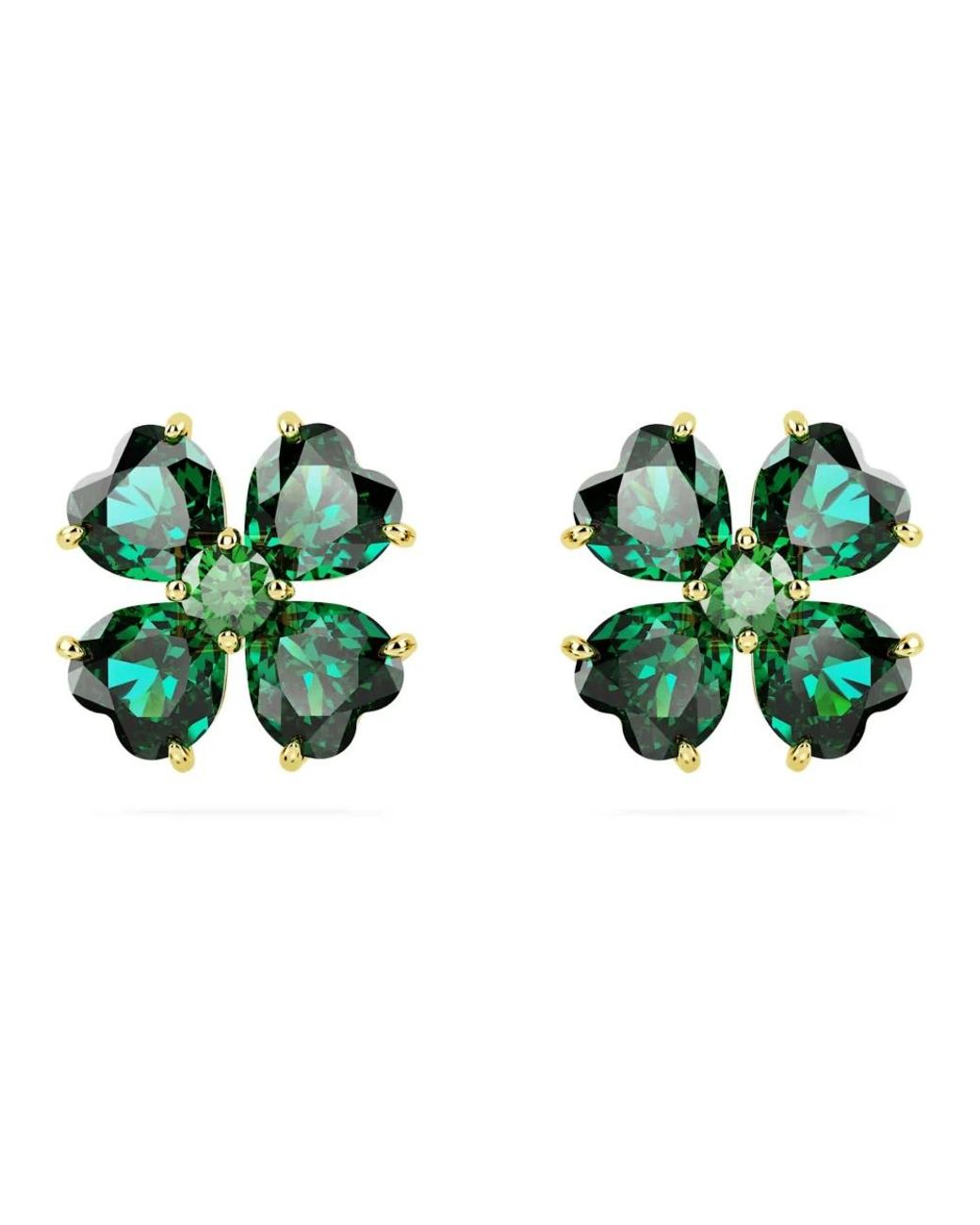Earrings Swarovski de color Green
