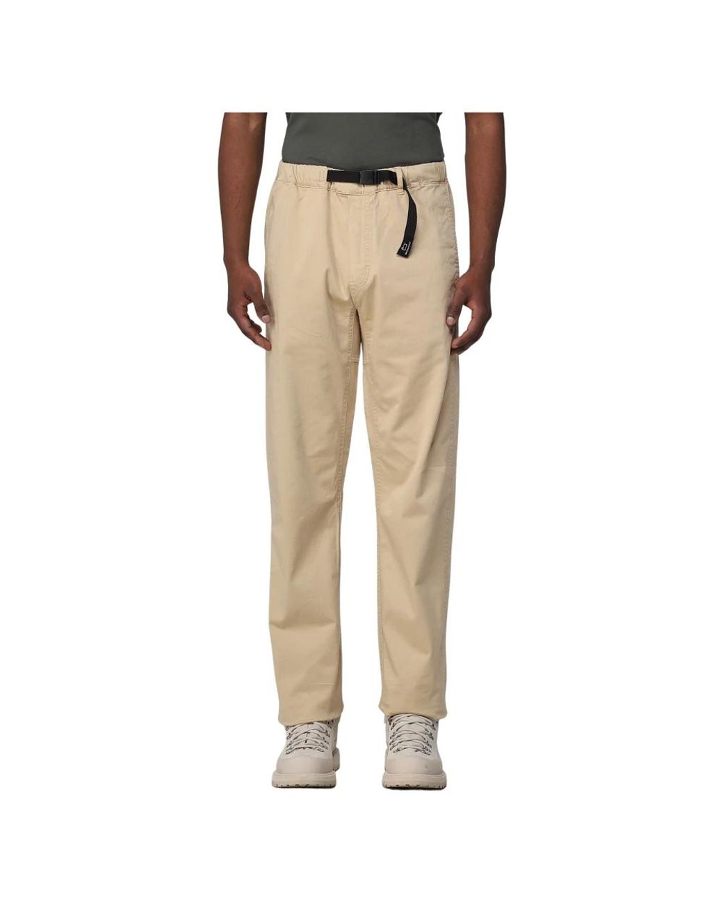 Woolrich Natural Straight Trousers for men