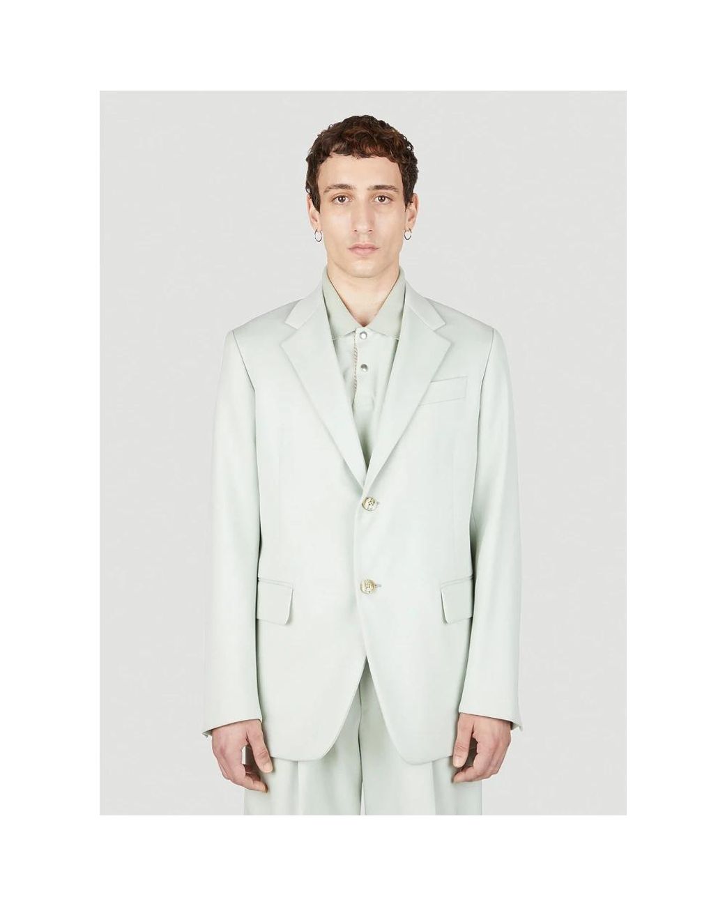 Lanvin White Single Breasted Suits for men