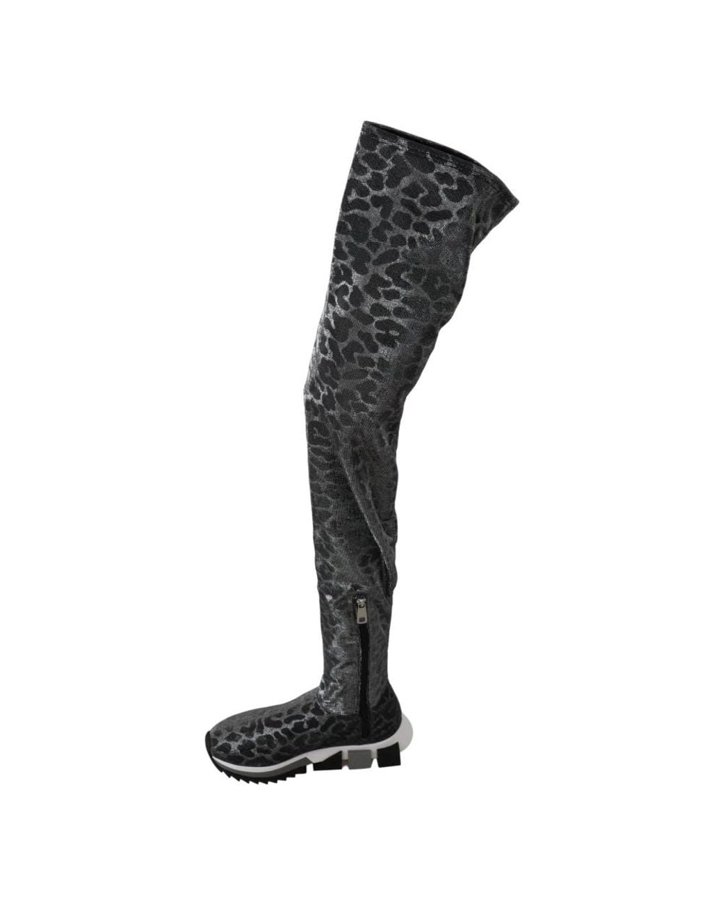 Dolce & Gabbana Black Over-The-Knee Boots