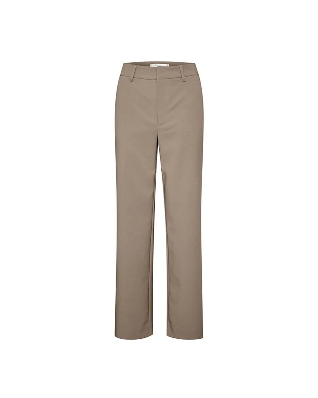 Gestuz Broeken ,Bruin ,Polyester String Straight Leg Broek in het Gray