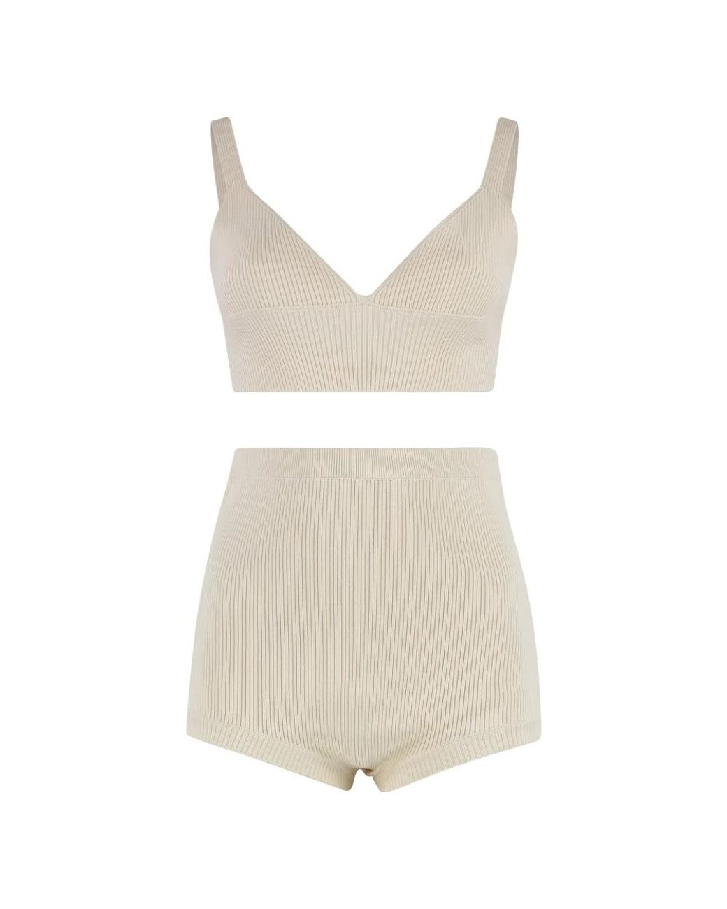 RED Valentino Ondergoed ,Geribbeld Ondergoed Set in het White