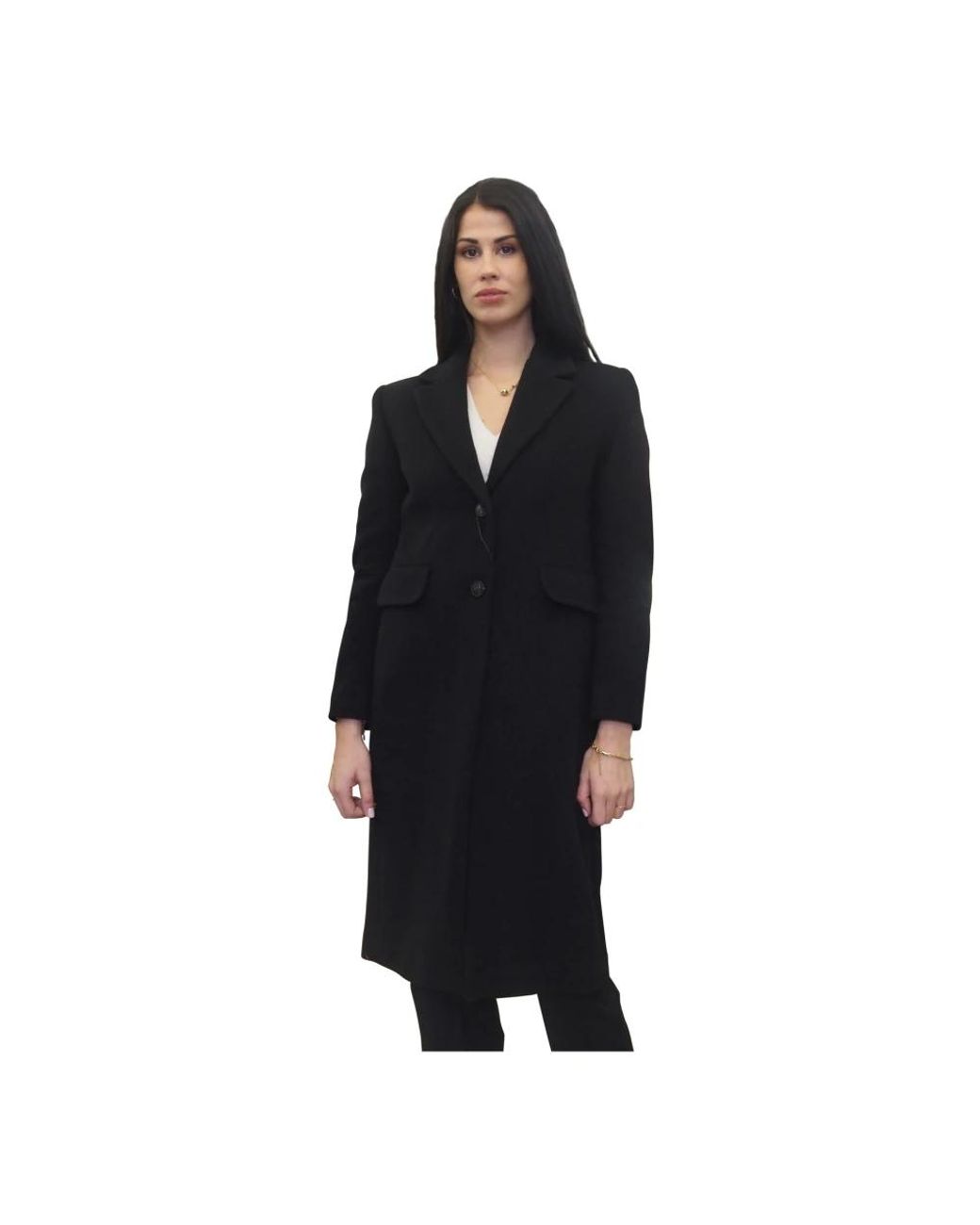 Marella Jassen ,Zwart ,Wol Bormio Coat in het Black