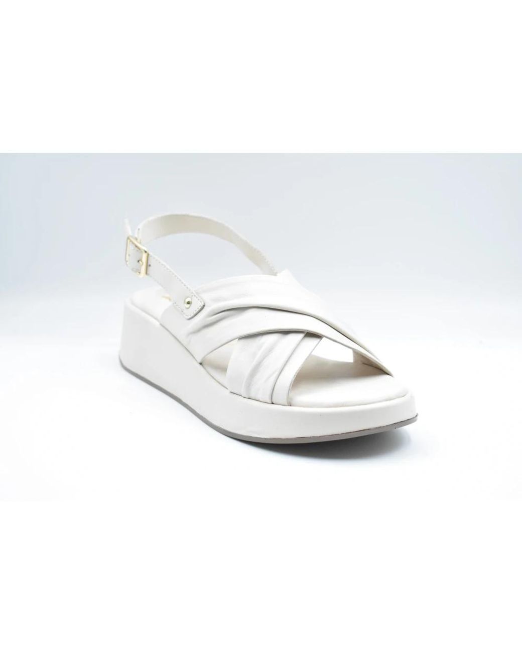 Janet & Janet White Flat Sandals