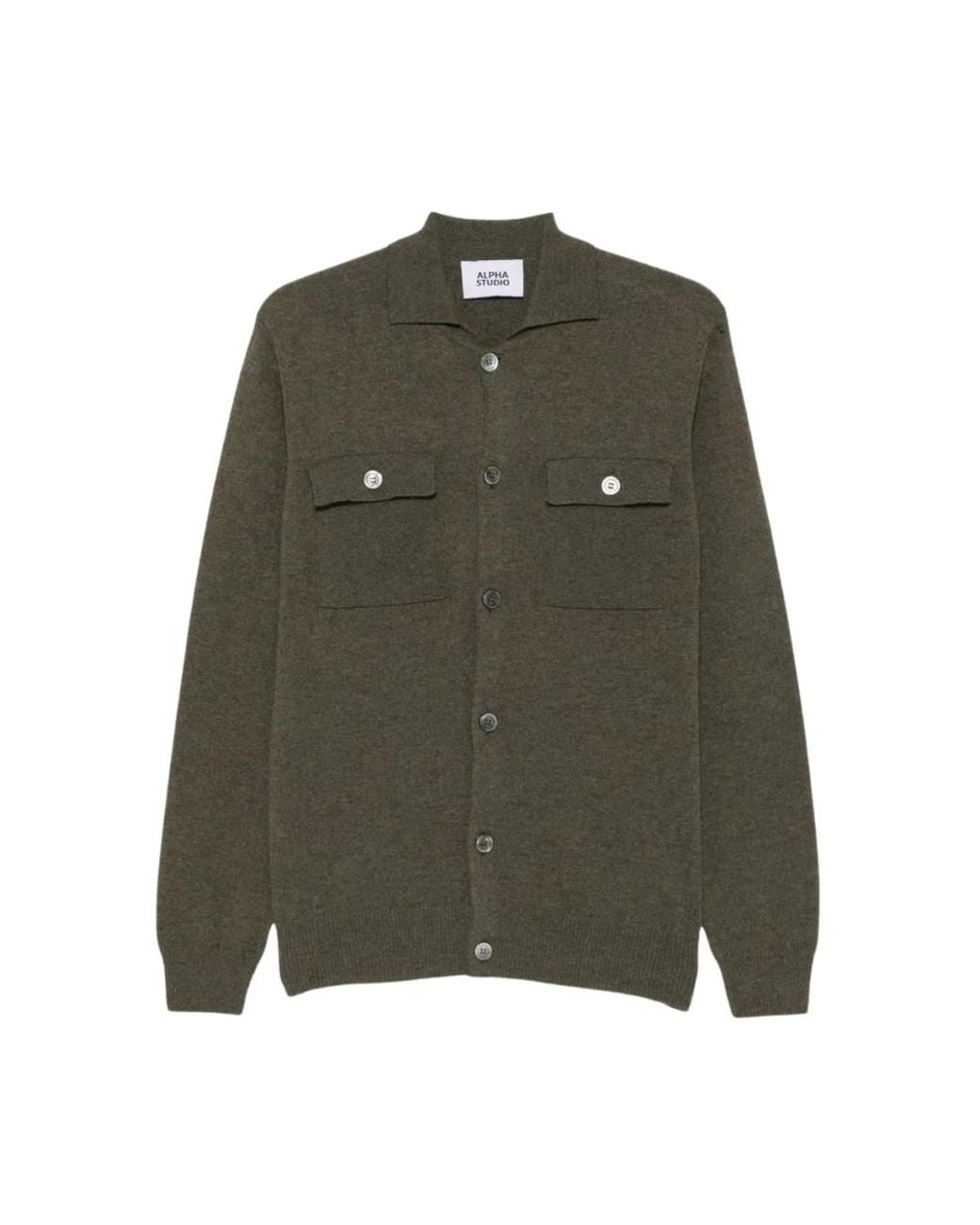 Cardigans Alpha Studio de hombre de color Green