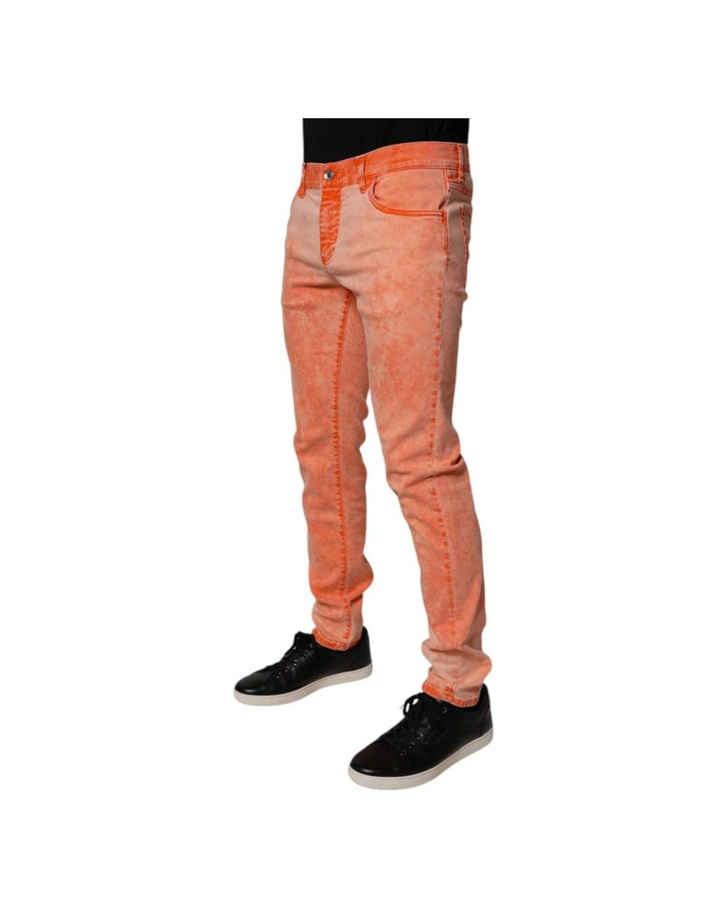 Dolce & Gabbana Orange Skinny Fit Jeans for men