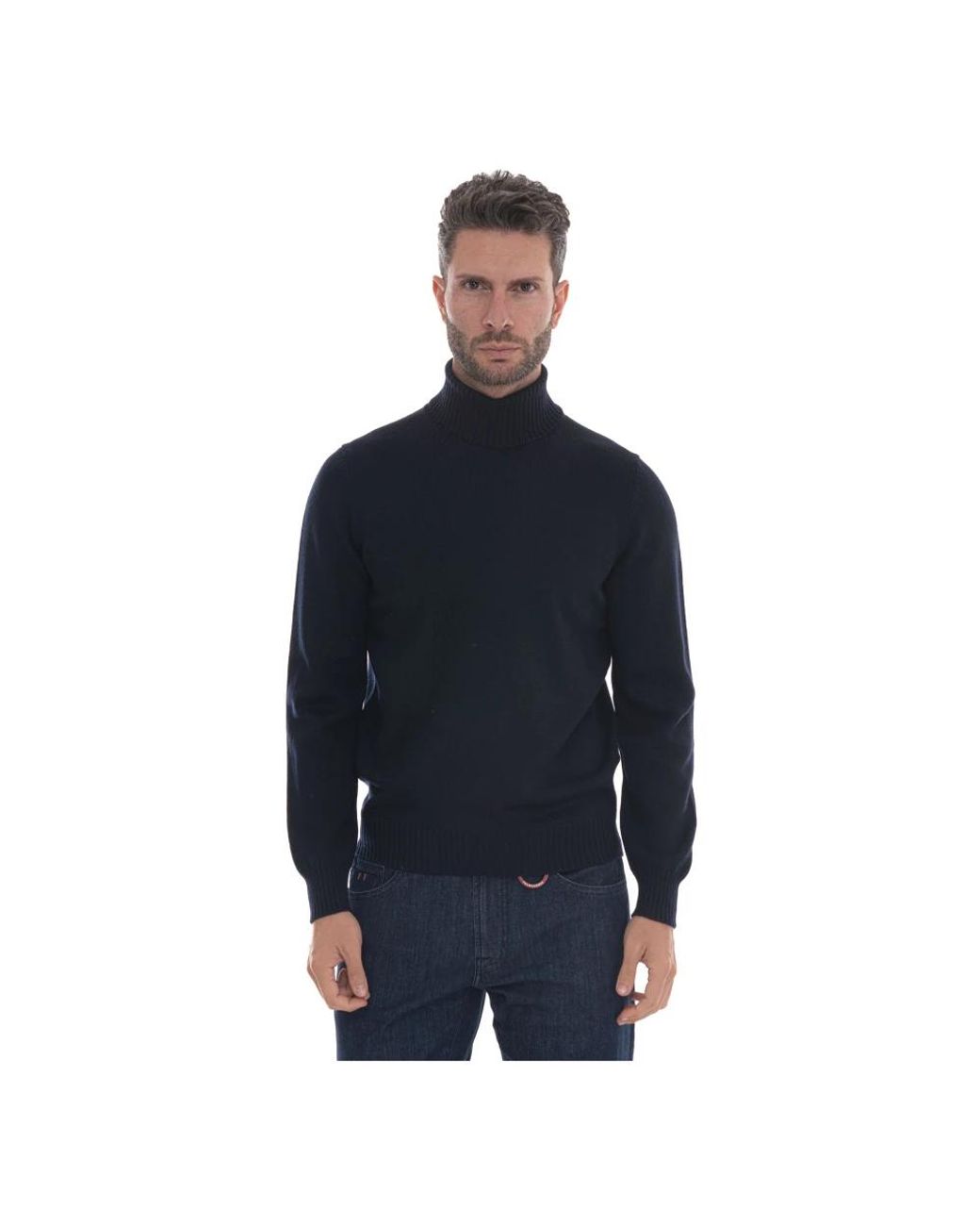 Gran Sasso Blue Turtlenecks for men