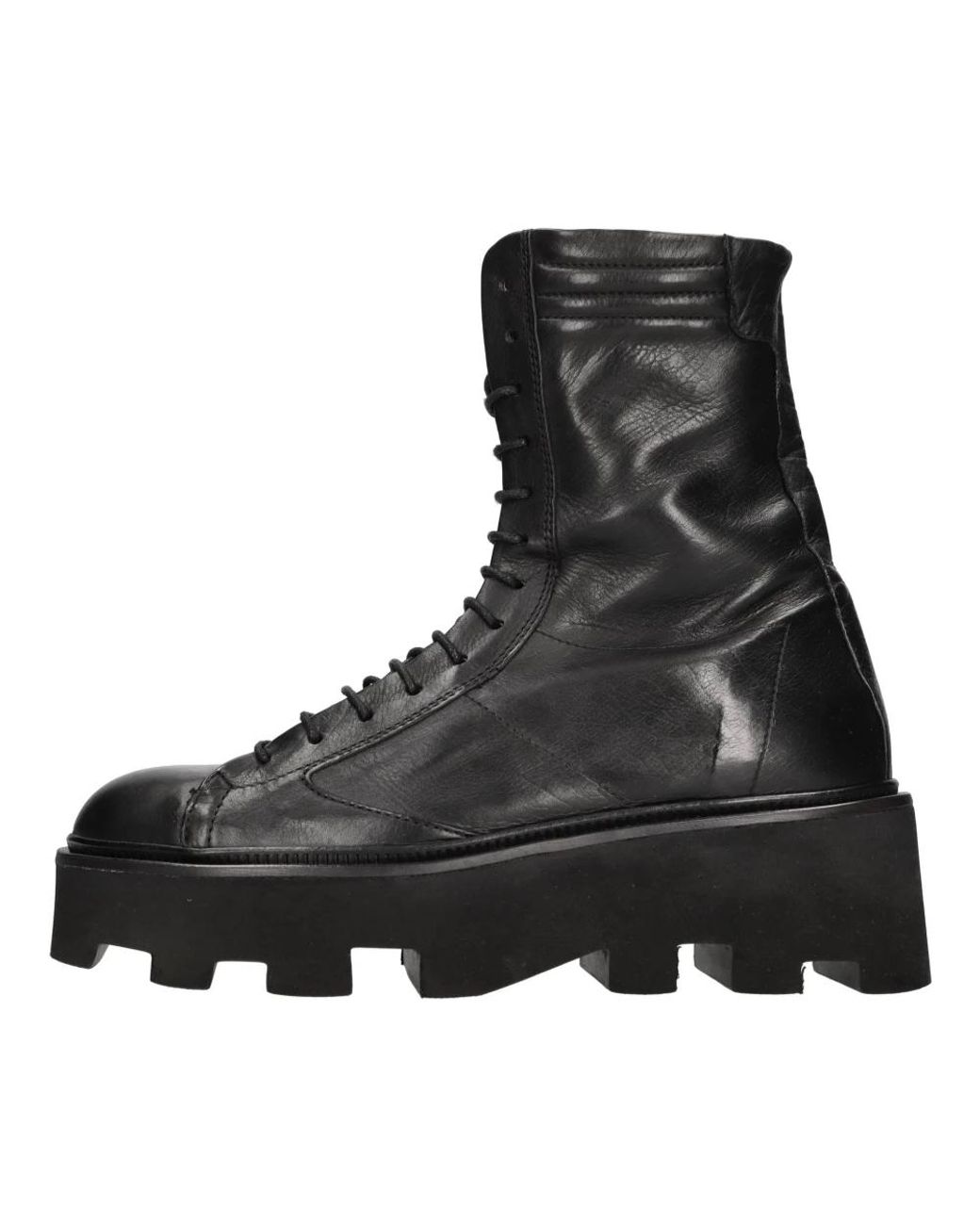 Hundred 100 Black Lace-Up Boots