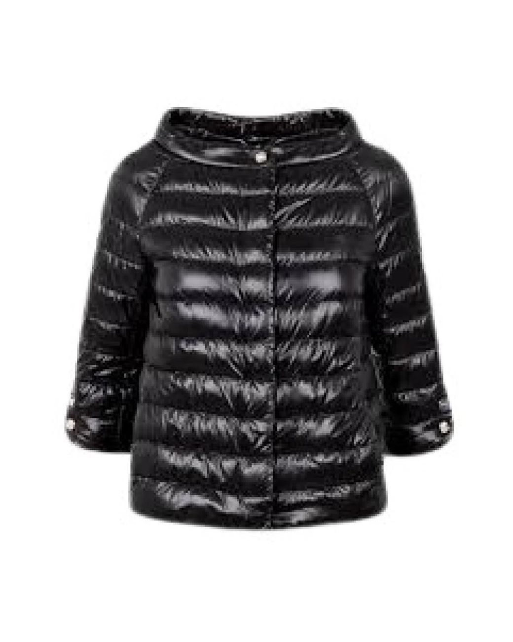 Herno Black Schwarzer Umhang Mit Eiformigem Stil