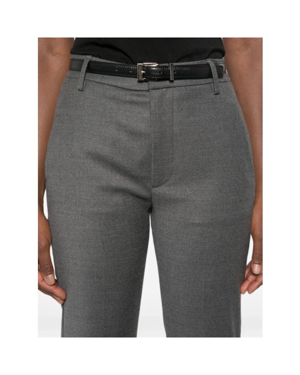 Dondup Gray Cropped Trousers