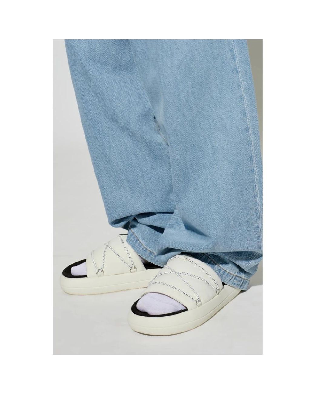Sliders Moon Boot de hombre de color White