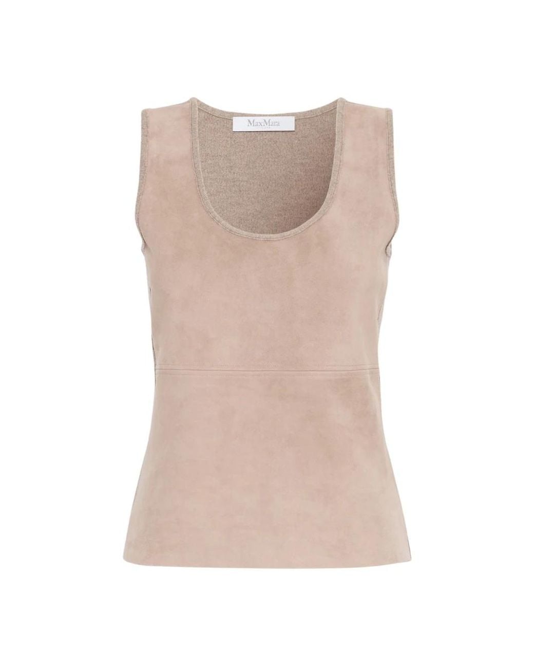 Max Mara Brown Sleeveless Tops