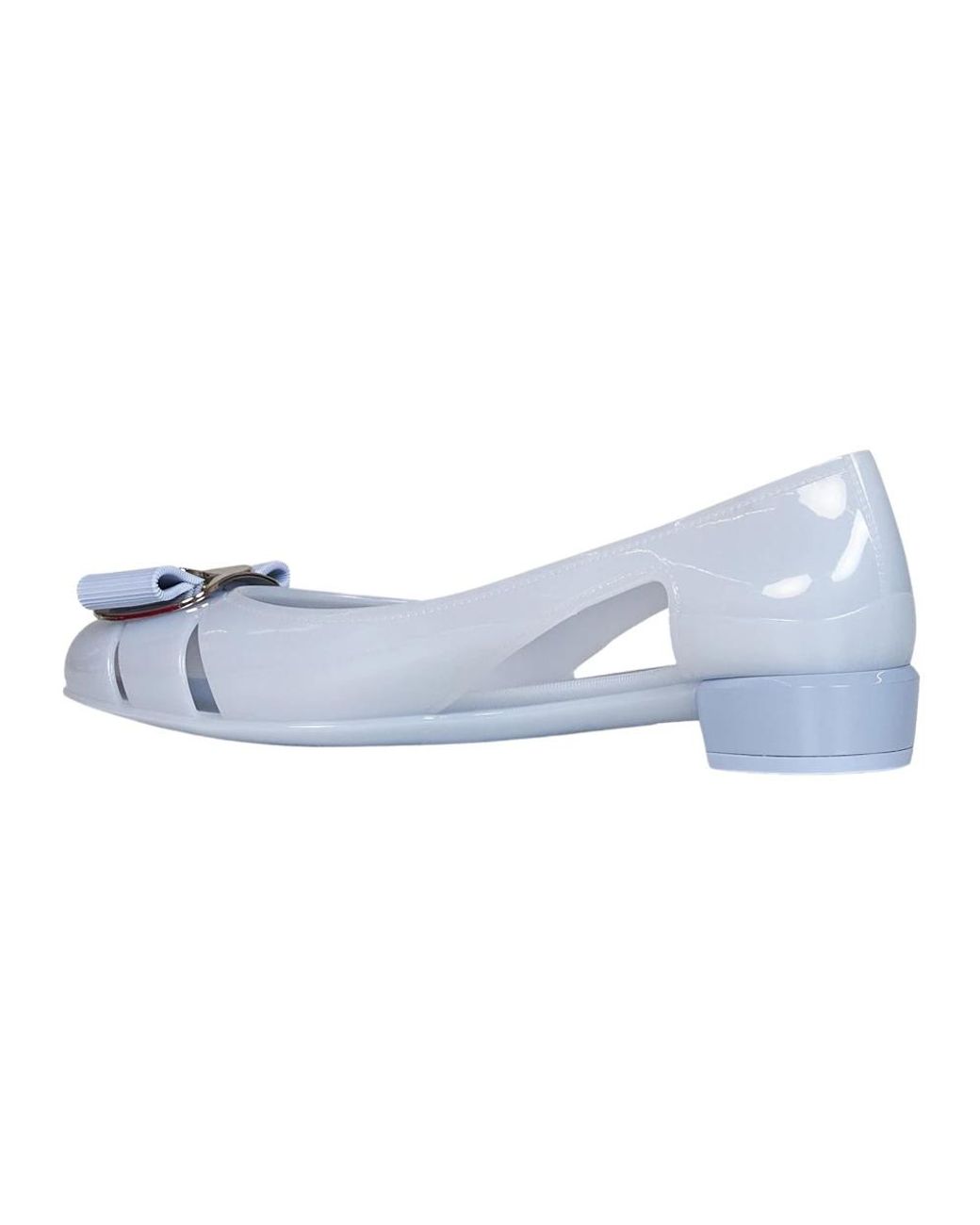 Ferragamo Blue Ballerina Shoes