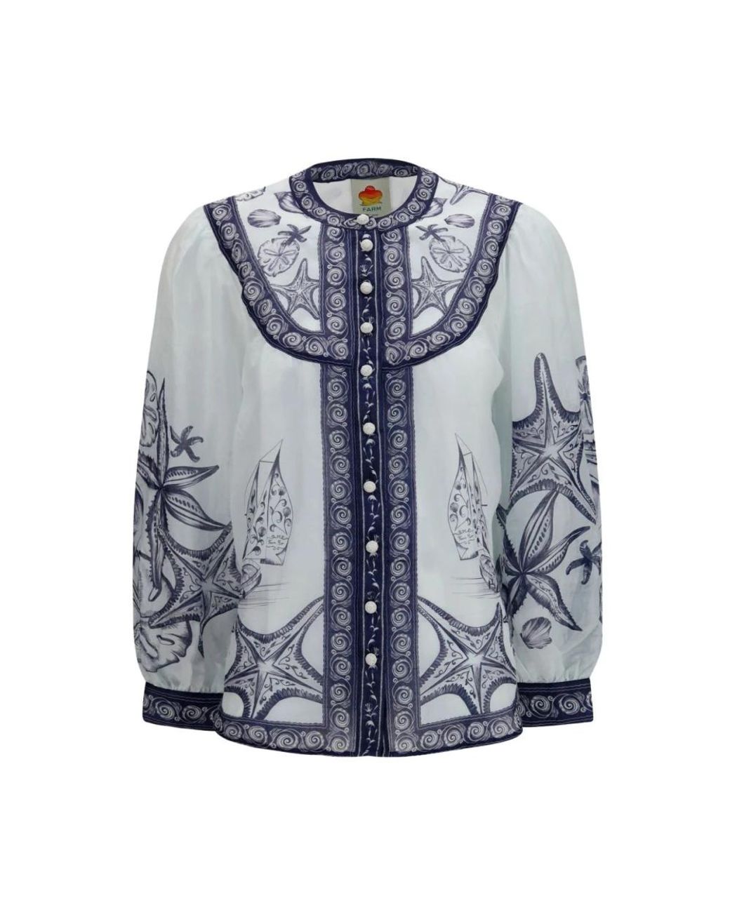 Farm Rio Blue Blouses