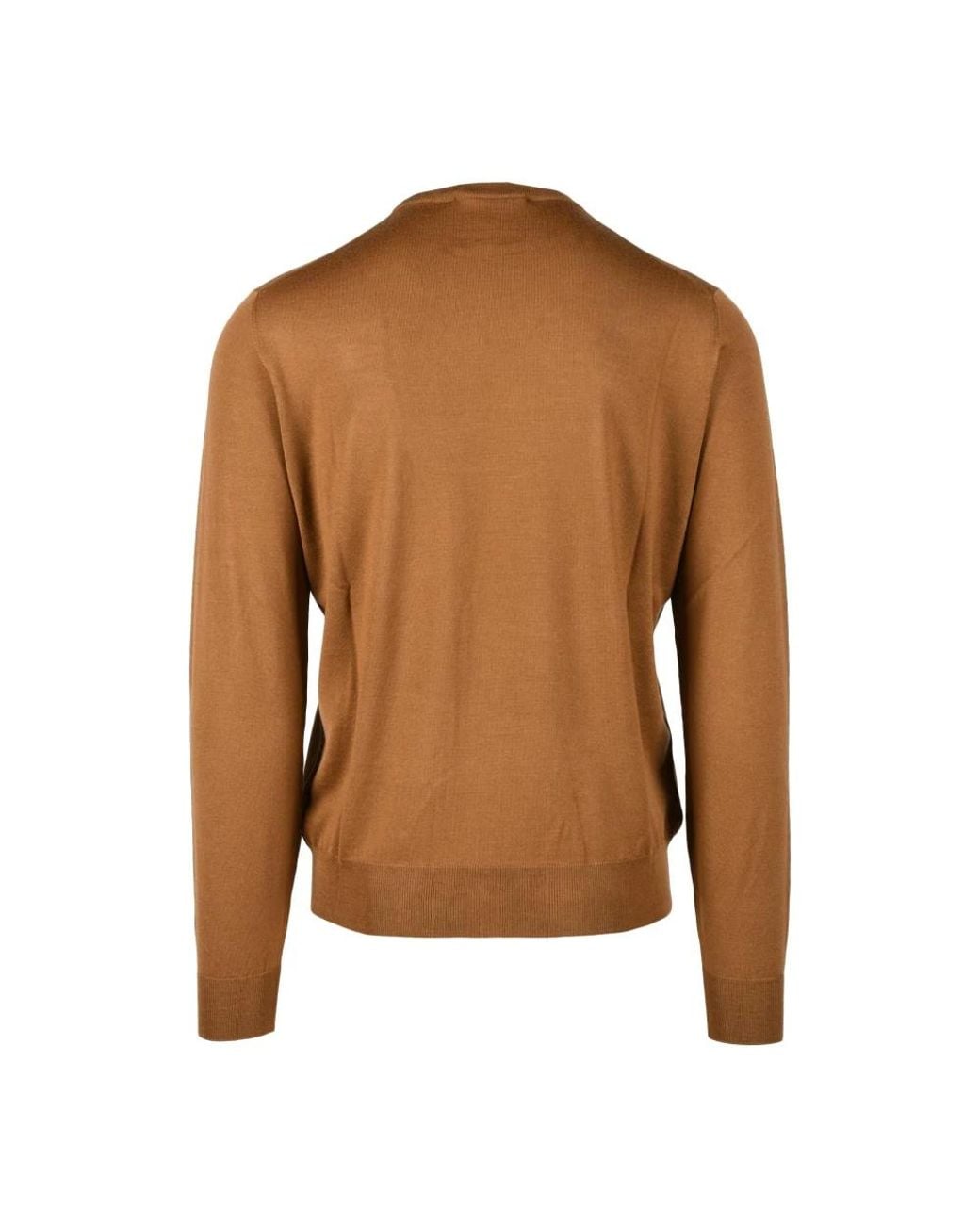 FILIPPO DE LAURENTIIS Brown Round-Neck Knitwear for men