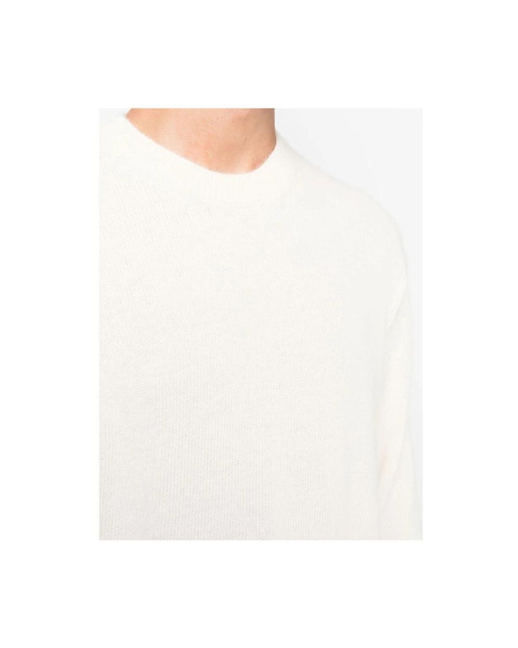 Laneus White Round-Neck Knitwear for men