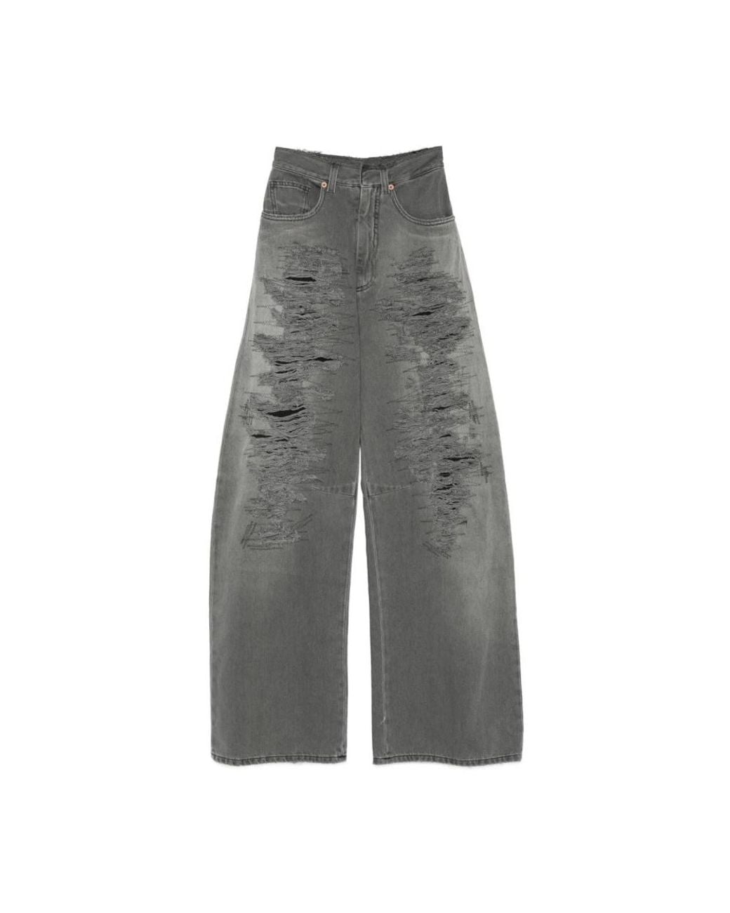 MM6 by Maison Margiela Gray Loose Fit Jeans