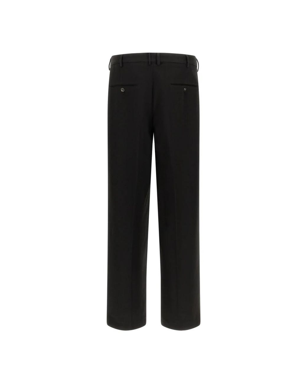 Cellar Door Black Straight Trousers for men