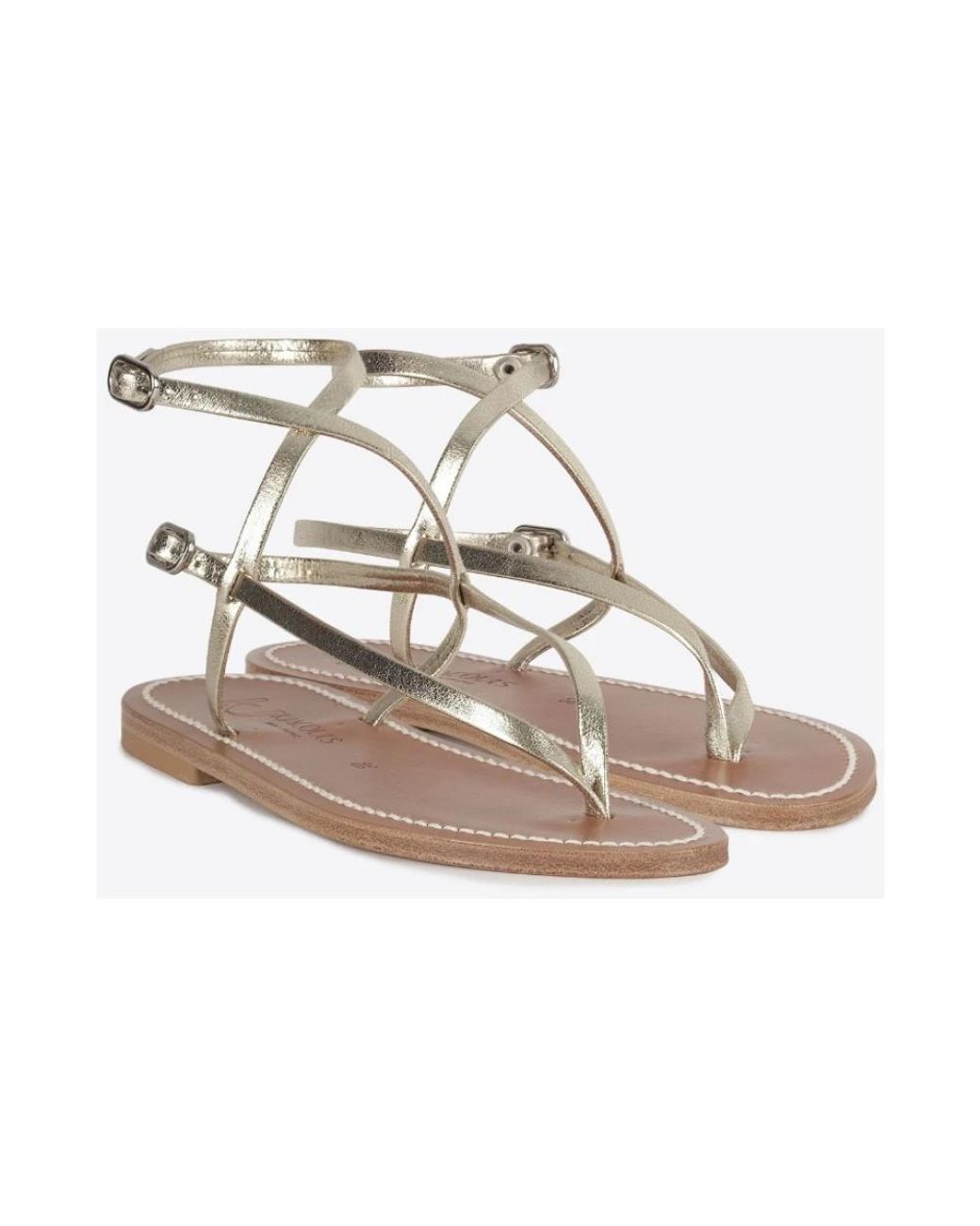 K. Jacques Natural Abako Flat Sandal