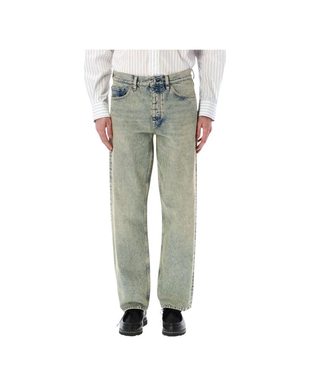 sunflower Green Straight Jeans for men