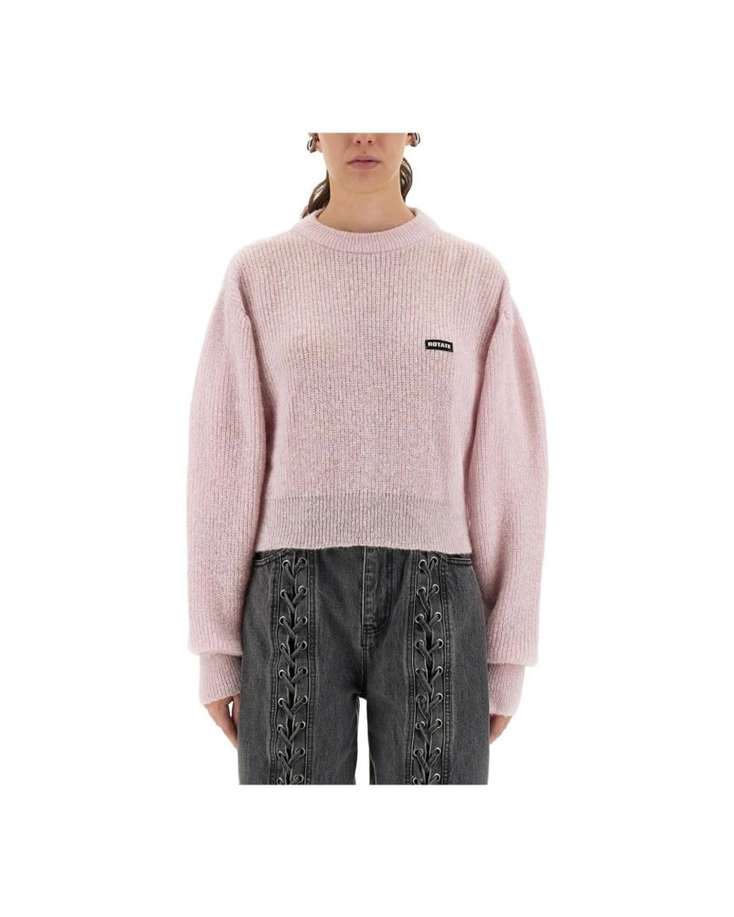 ROTATE BIRGER CHRISTENSEN Purple Round-Neck Knitwear