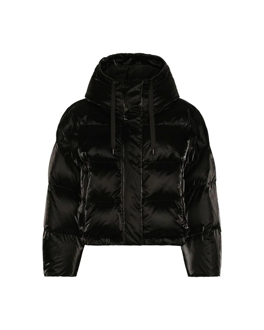 Dolce & Gabbana Black Coated Down Jacket