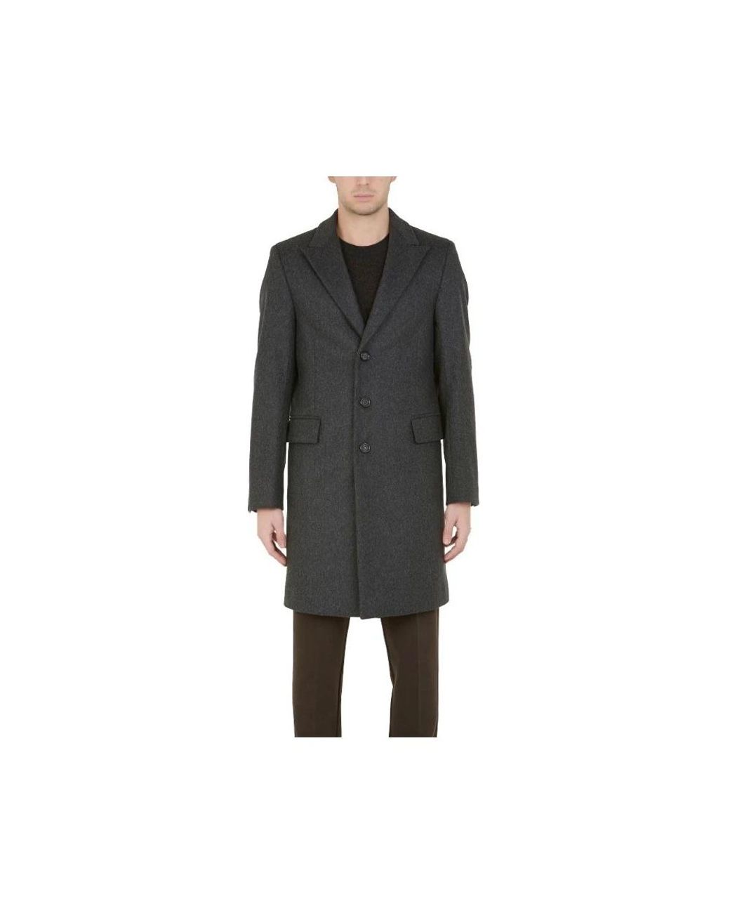 Paolo Pecora Black Single-Breasted Coats for men