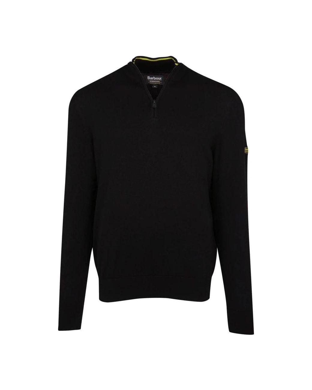 Barbour Hoodies & Sweatvesten ,Zwart ,Katoen Katoenen Half Zip Sweater in het Black voor heren