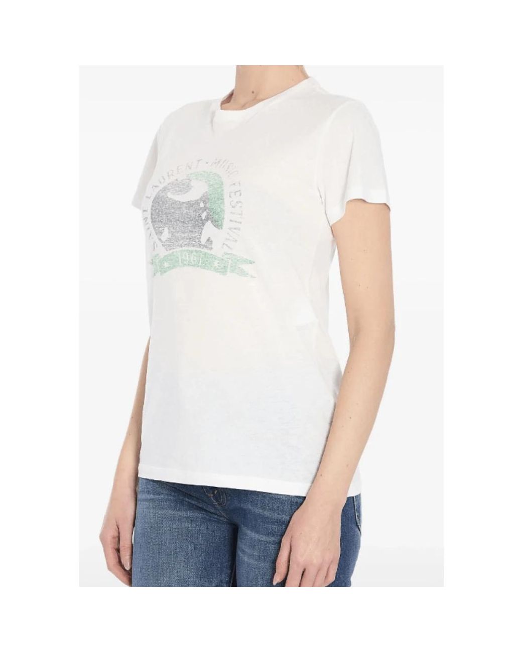 Saint Laurent White T-Shirts