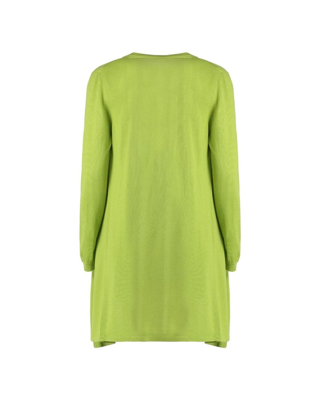 Malo Truien & Vesten ,Groen ,Katoen Zijde Katoen Gebreid Vest Shawl Kraag in het Green