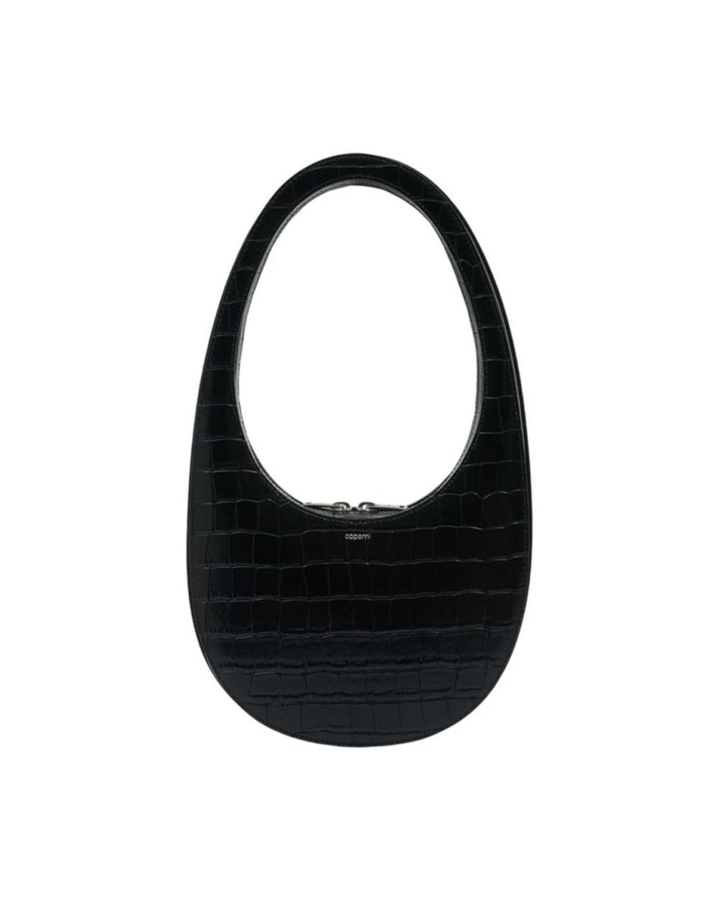 Coperni Black Croco Swipe Bag