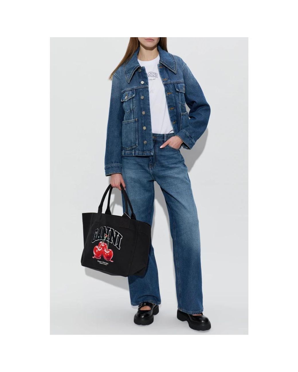 Ganni Blue Denim Jackets