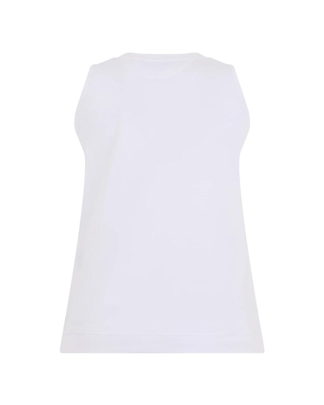 Laminar White Sleeveless Tops