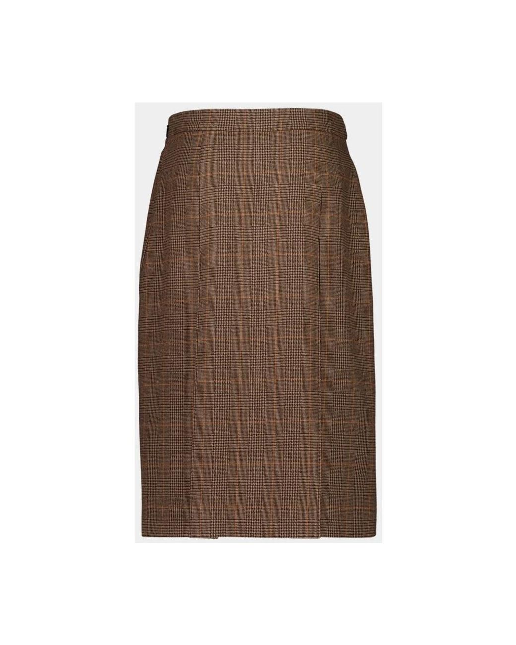 Saint Laurent Brown Midi Skirts