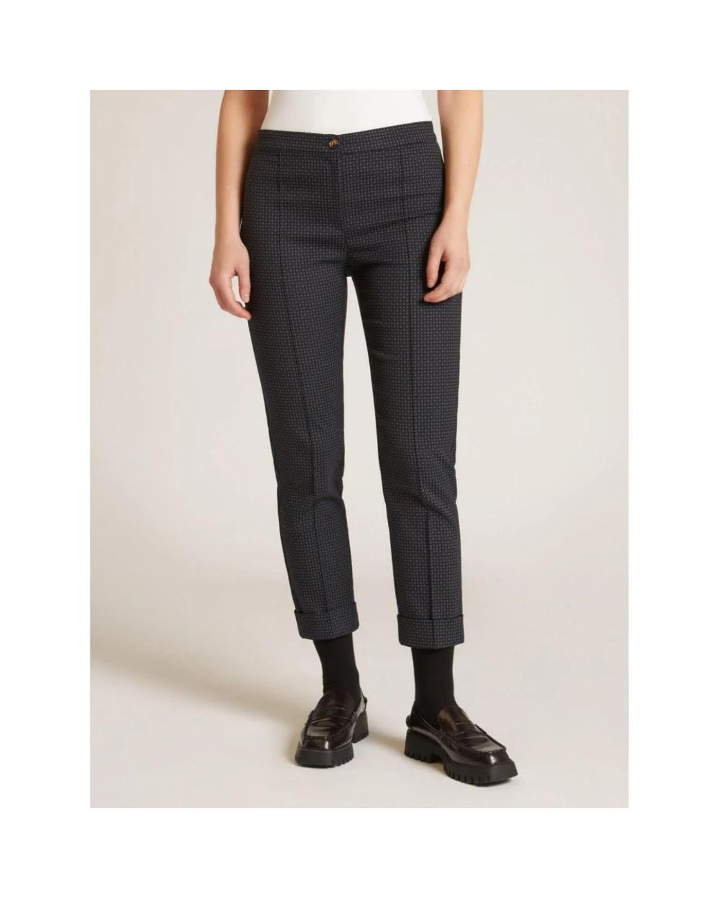 Elena Miro Blue Cropped Trousers