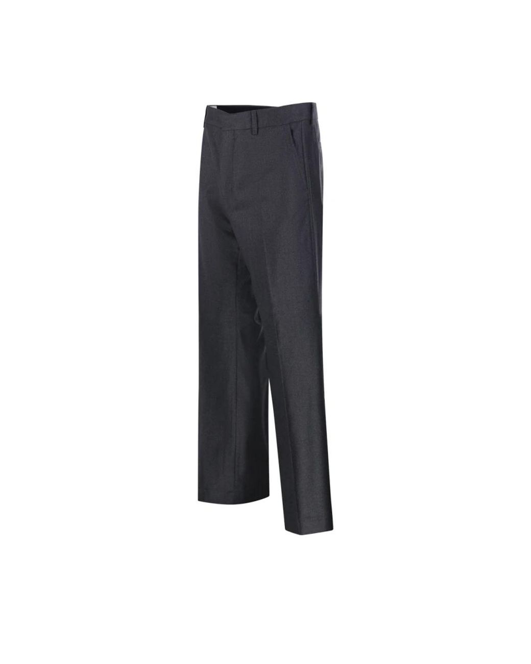 AMI Blue Straight Trousers for men