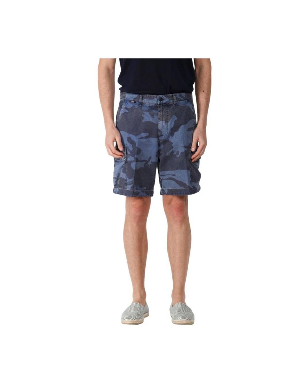 Mason's Blue Casual Shorts for men