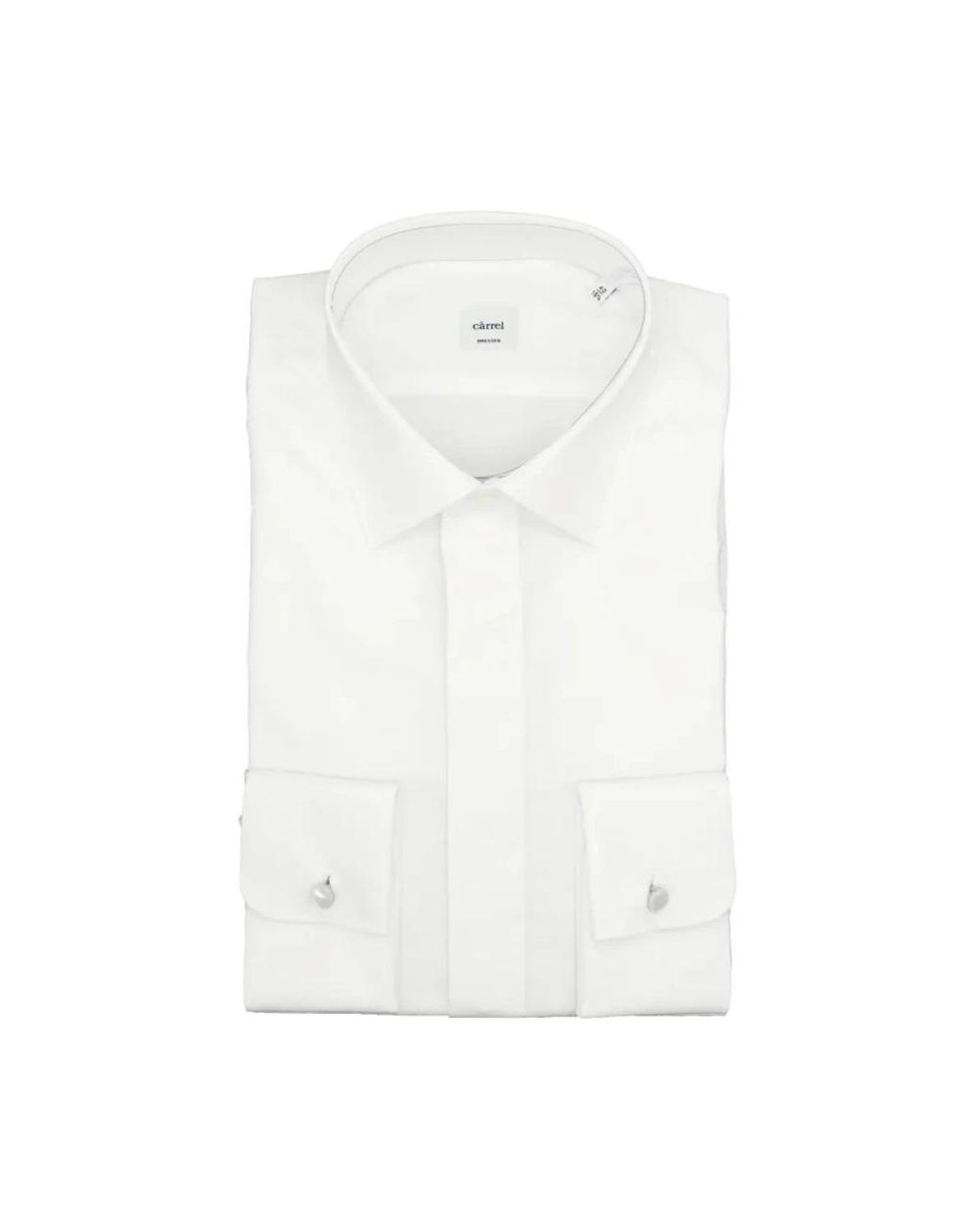 Carrel White Formal Shirts for men