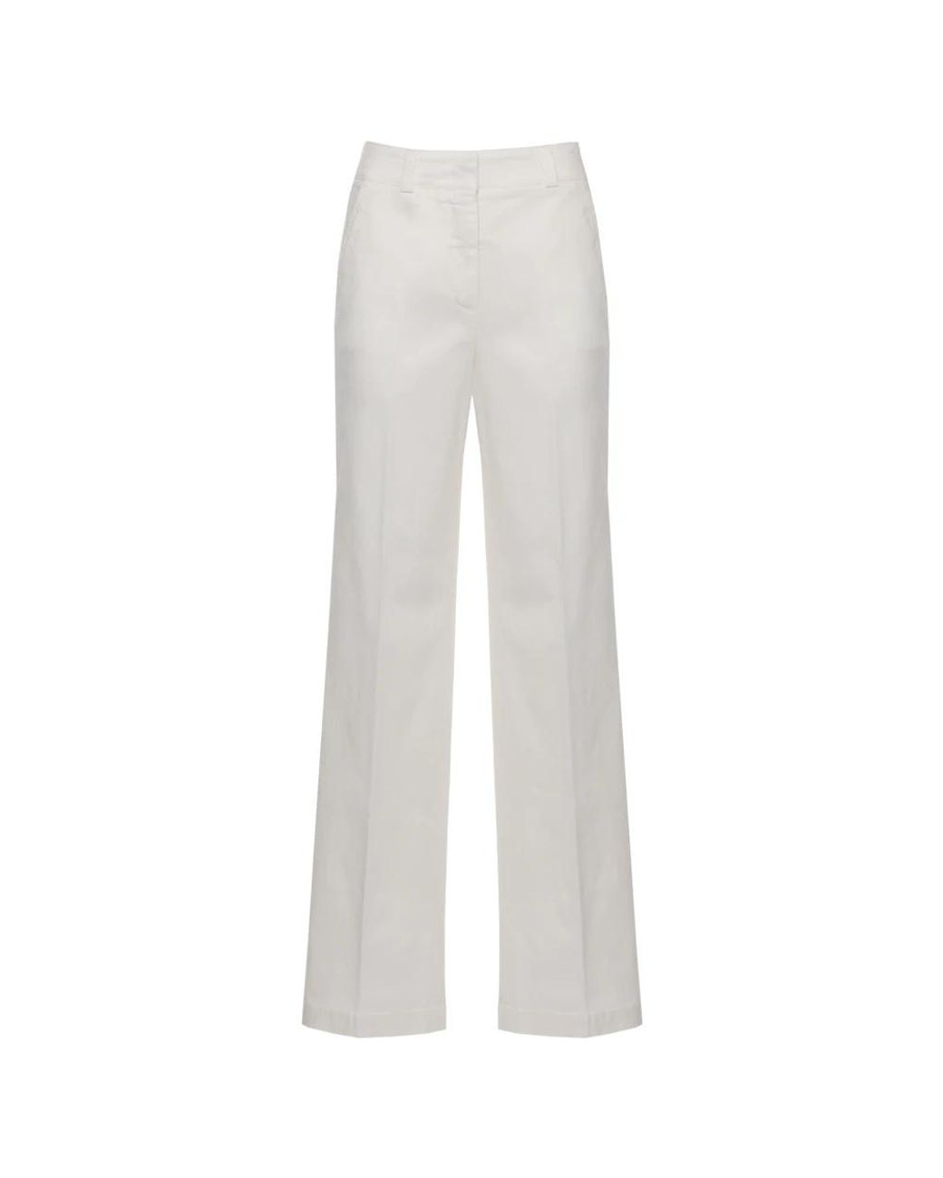 Peserico White Straight Trousers