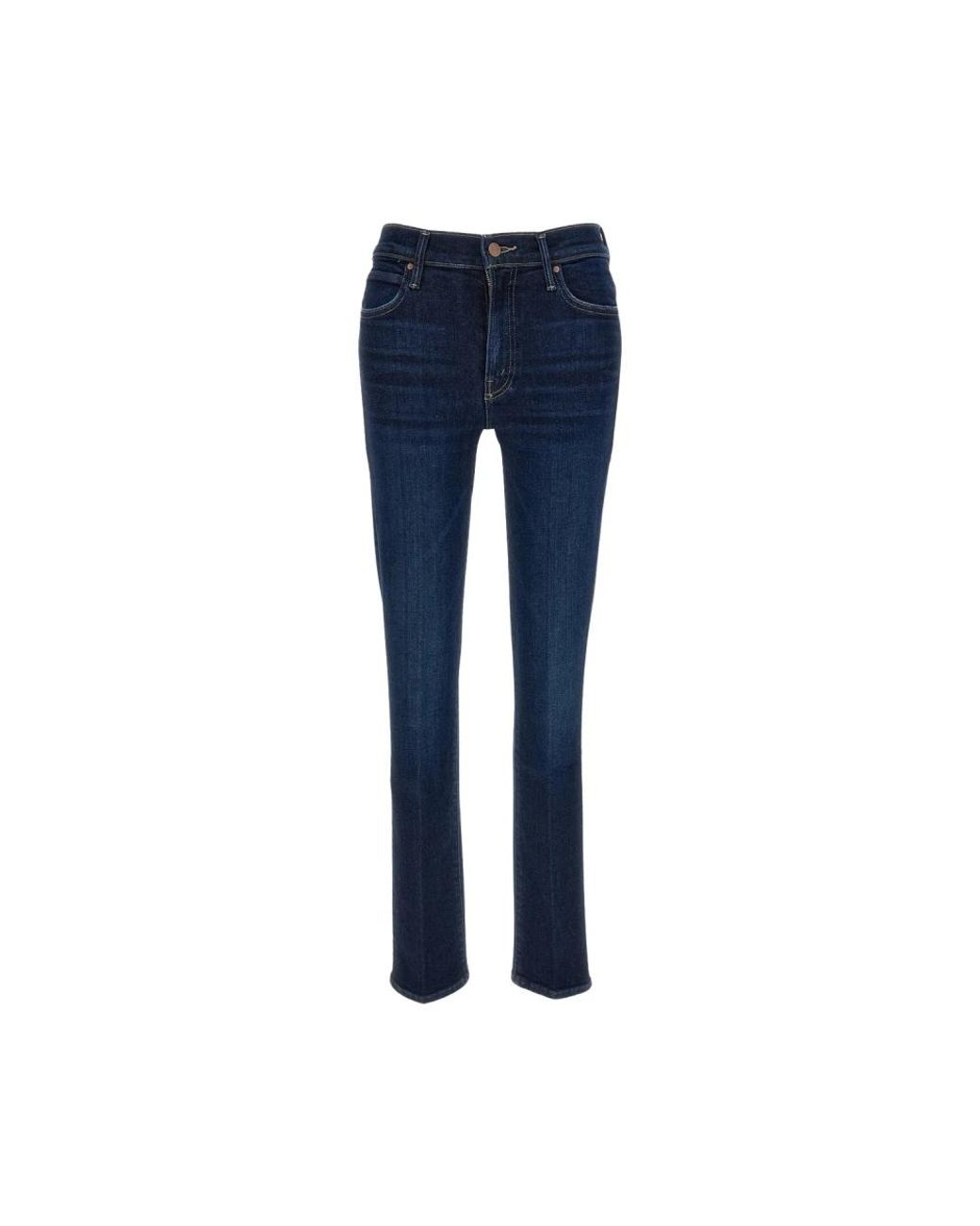 Mother Blue Straight Fit Jeans
