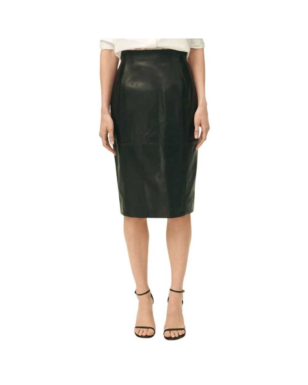 Brooks Brothers Black Leather Skirts