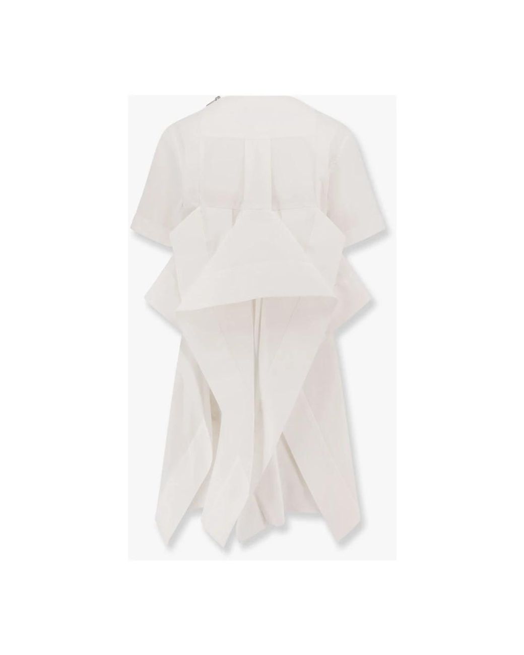 Sacai White Short Dresses
