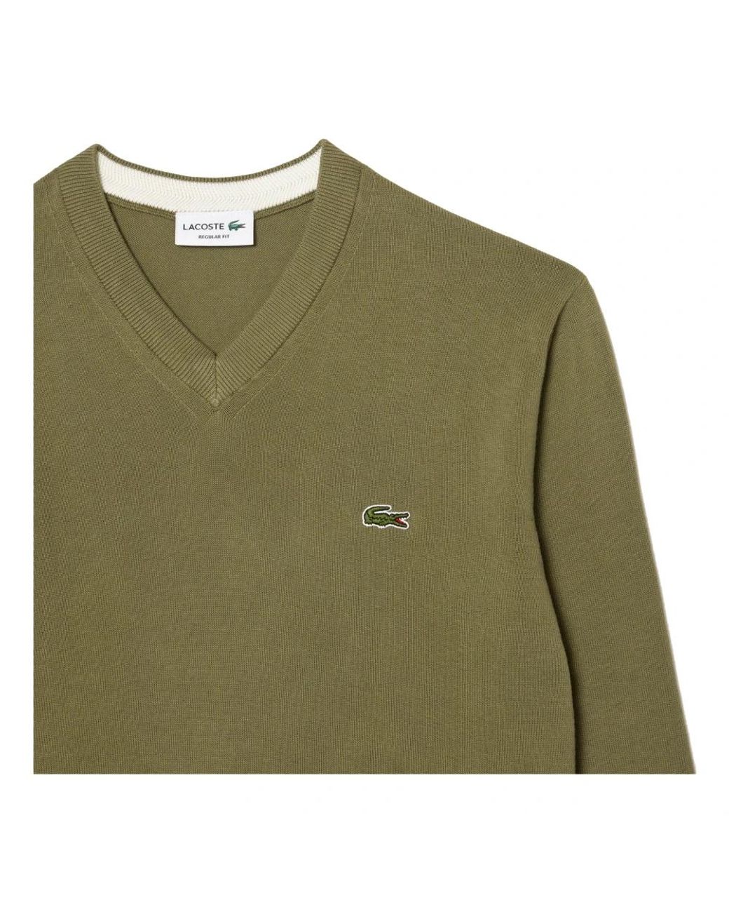 Lacoste Green V-Neck Knitwear for men