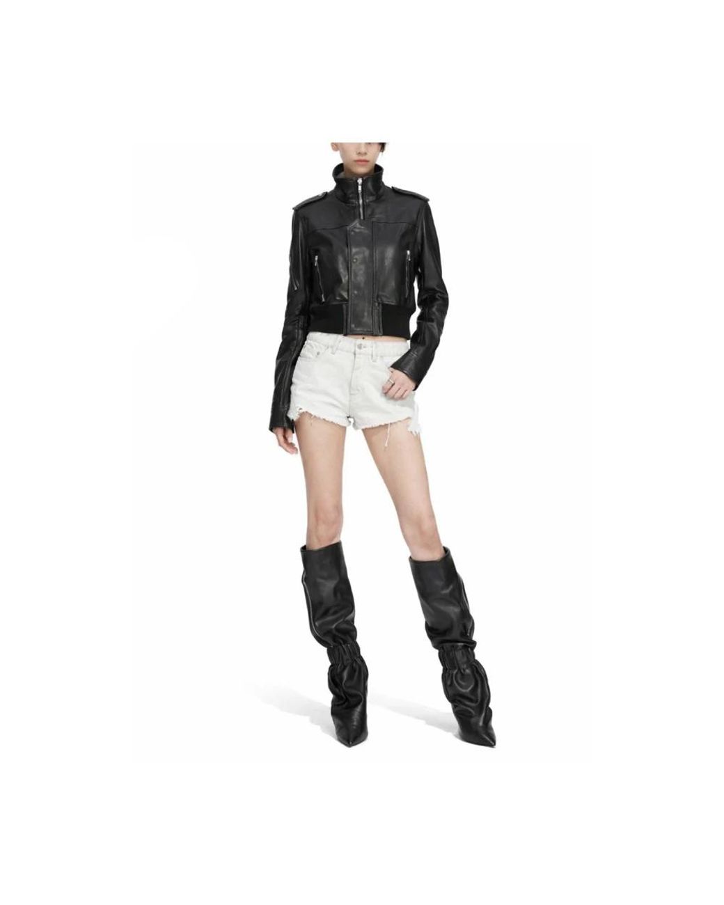 Rick Owens Natural Denim Shorts