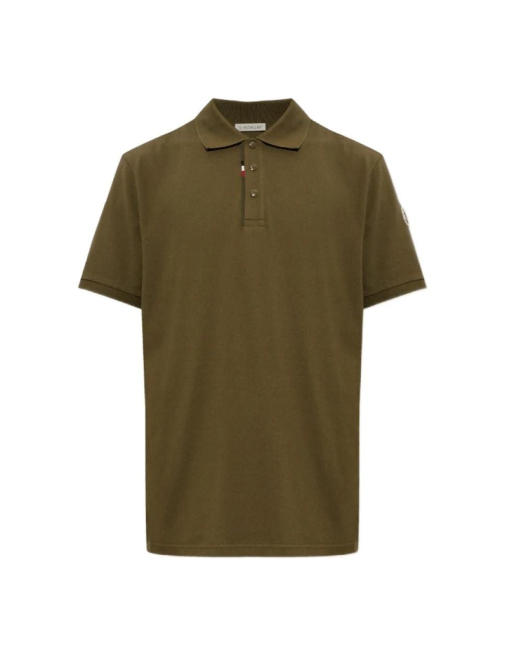 Moncler Polo Shirt Met Logo-Patch in het Green voor heren