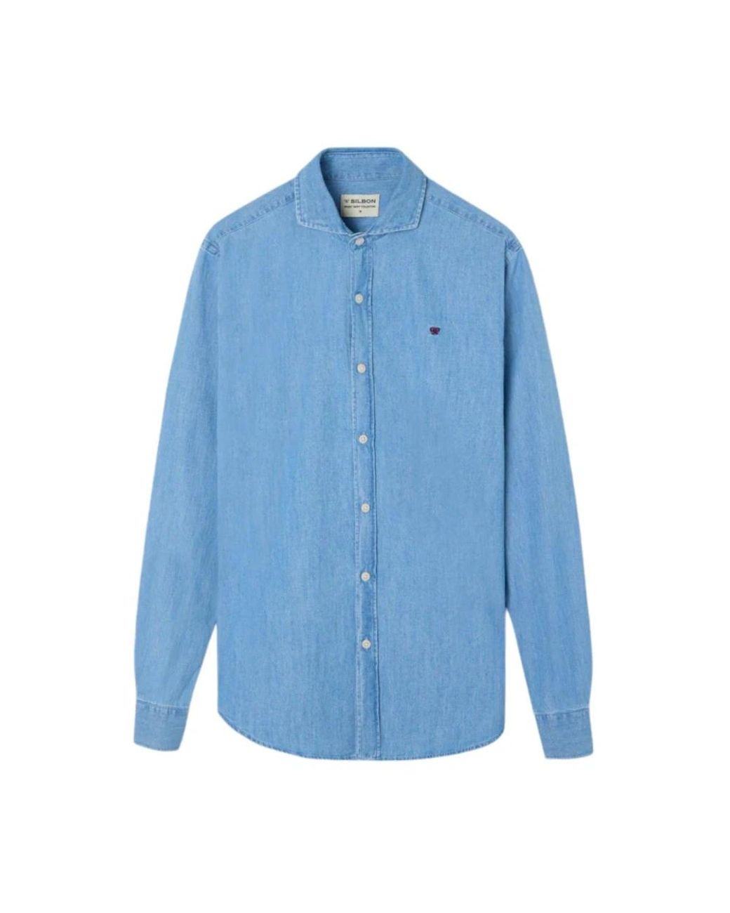 Silbon Blue Casual Shirts for men